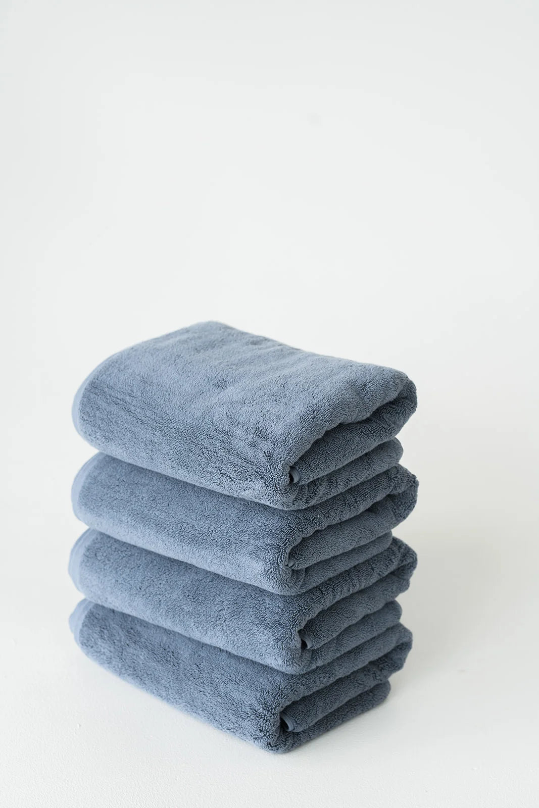Blue Grey Ultra Plush Luxury Bath Towels, Set of 4