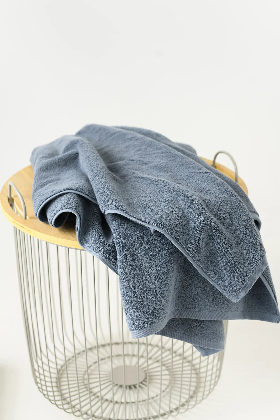 Blue Grey Ultra Plush Luxury Bath Towels, Set of 4