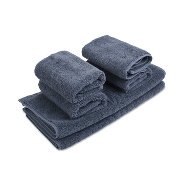 Hand and Face Towels - Set of Four (4) (Blue Grey)