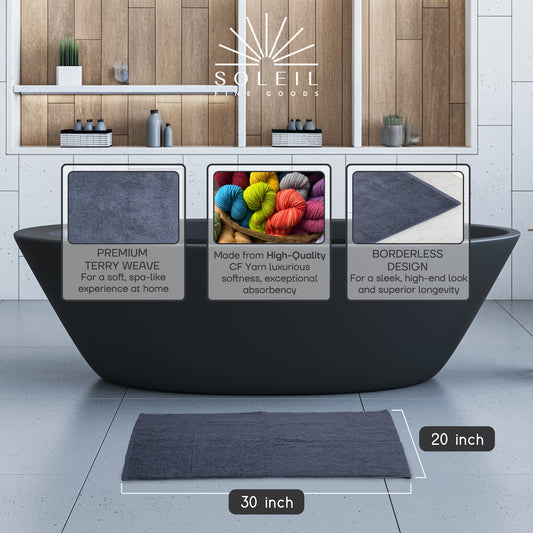 Bath Mat - Set of 2 (Blue Grey)