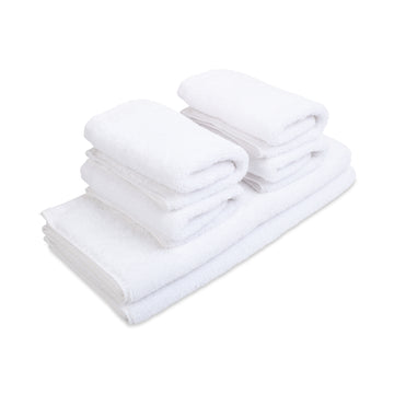 Hand and Face Towels - Set of Four (4) Hand Towels and 2 (2) Face Towels (White)